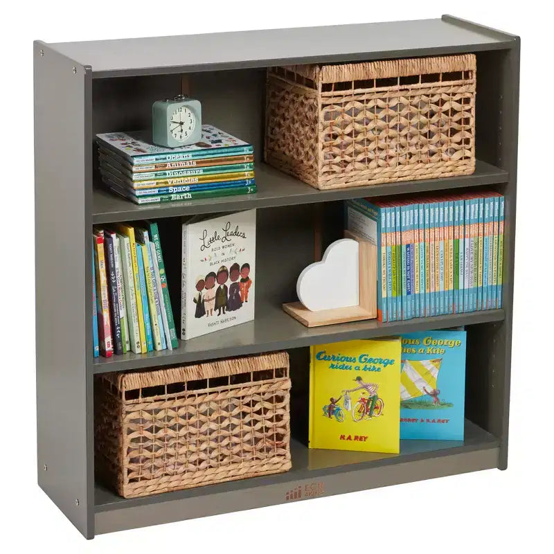 Bibliothèque classique en bois ECR4Kids avec étagères réglables, 91 cm, étagère de classe