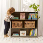 Bibliothèque classique en bois ECR4Kids avec étagères réglables, 91 cm, étagère de classe