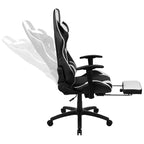 Ensemble bureau et fauteuil de jeu inclinable Flash Furniture avec repose-pieds, porte-gobelet, support pour casque et 2 trous passe-câbles