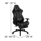 Ensemble bureau et fauteuil de jeu inclinable Flash Furniture avec repose-pieds, porte-gobelet, support pour casque et 2 trous passe-câbles