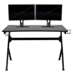 Ensemble bureau et fauteuil de jeu inclinable Flash Furniture avec repose-pieds, porte-gobelet, support pour casque et 2 trous passe-câbles