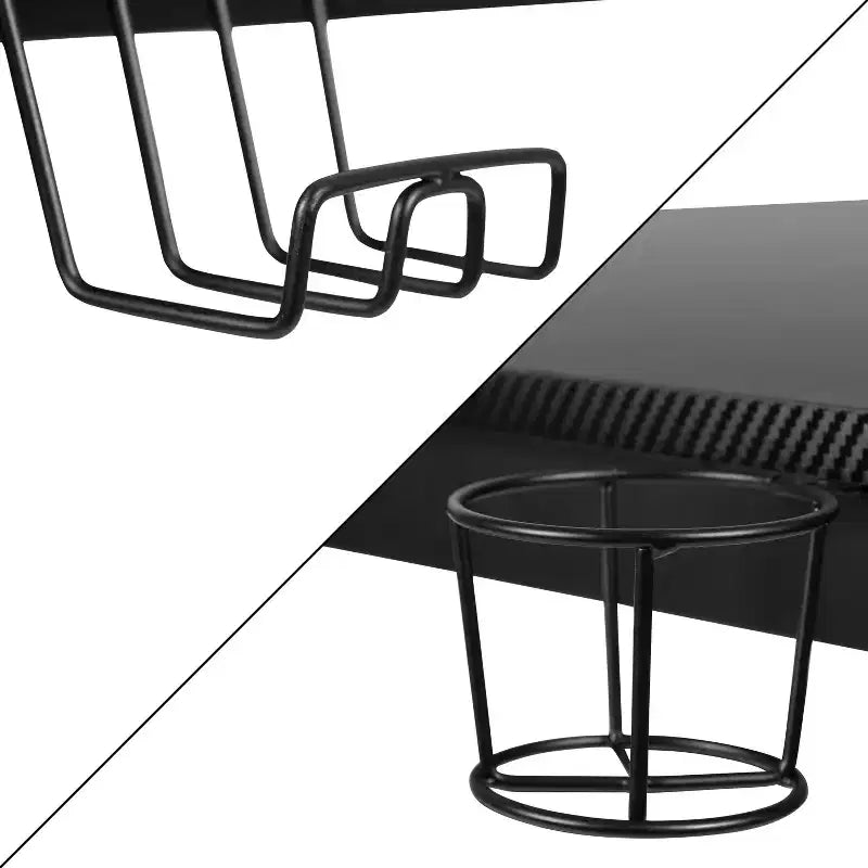 Ensemble bureau et fauteuil de jeu inclinable Flash Furniture avec repose-pieds, porte-gobelet, support pour casque et 2 trous passe-câbles