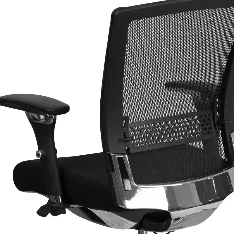 Chaise de bureau ergonomique Emma and Oliver 24/7, 136 kg, avec dossier coulissant et soutien lombaire réglable