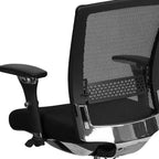 Chaise de bureau ergonomique Emma and Oliver 24/7, 136 kg, avec dossier coulissant et soutien lombaire réglable