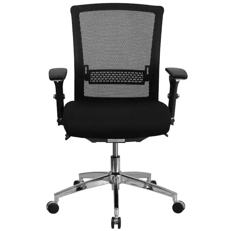 Chaise de bureau ergonomique Emma and Oliver 24/7, 136 kg, avec dossier coulissant et soutien lombaire réglable