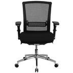 Chaise de bureau ergonomique Emma and Oliver 24/7, 136 kg, avec dossier coulissant et soutien lombaire réglable