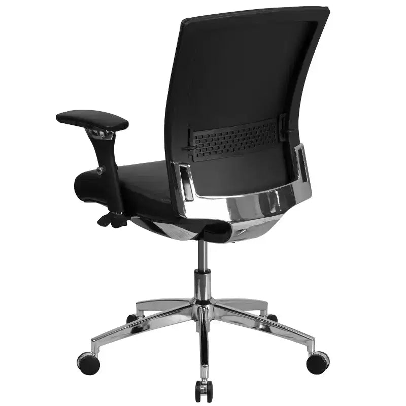 Chaise de bureau ergonomique Emma and Oliver 24/7, 136 kg, avec dossier coulissant et soutien lombaire réglable