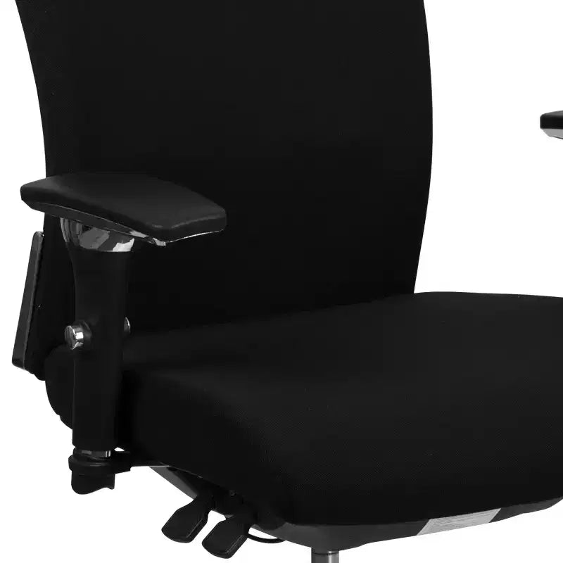 Chaise de bureau ergonomique Emma and Oliver 24/7, 136 kg, avec dossier coulissant et soutien lombaire réglable