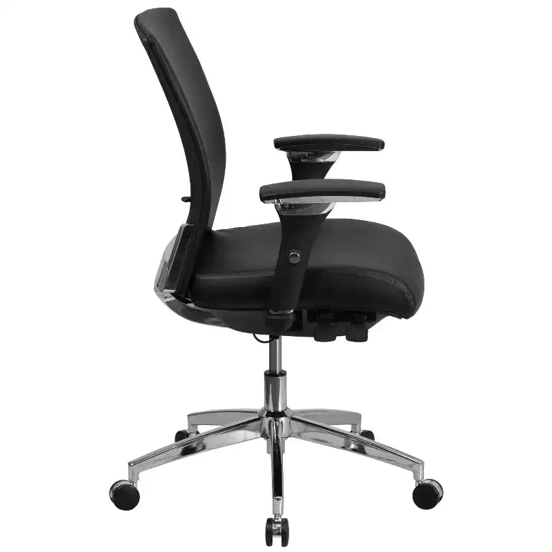 Chaise de bureau ergonomique Emma and Oliver 24/7, 136 kg, avec dossier coulissant et soutien lombaire réglable