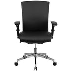 Chaise de bureau ergonomique Emma and Oliver 24/7, 136 kg, avec dossier coulissant et soutien lombaire réglable