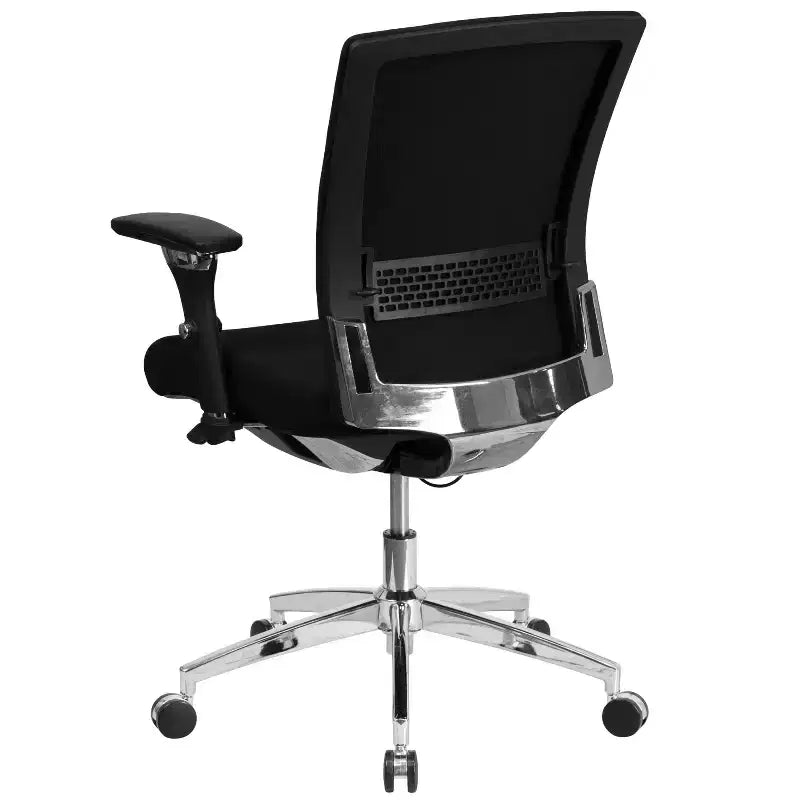 Chaise de bureau ergonomique Emma and Oliver 24/7, 136 kg, avec dossier coulissant et soutien lombaire réglable