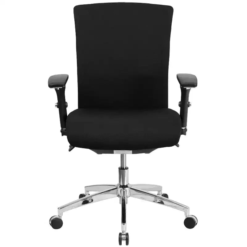 Chaise de bureau ergonomique Emma and Oliver 24/7, 136 kg, avec dossier coulissant et soutien lombaire réglable