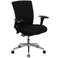 Chaise de bureau ergonomique Emma and Oliver 24/7, 136 kg, avec dossier coulissant et soutien lombaire réglable