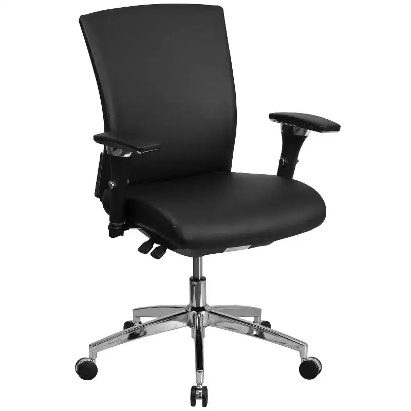 Chaise de bureau ergonomique Emma and Oliver 24/7, 136 kg, avec dossier coulissant et soutien lombaire réglable