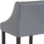 Tabouret de comptoir Emma et Oliver 24H Transitional Tufted Walnut
