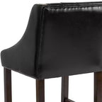Tabouret de comptoir Emma et Oliver 24H Transitional Tufted Walnut