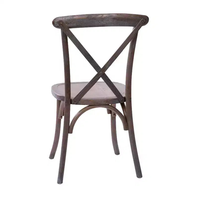 Chaise à dossier croisé Emma et Oliver (lot de 2)