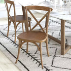 Chaise à dossier croisé Emma et Oliver (lot de 2)