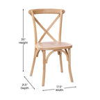 Chaise à dossier croisé Emma et Oliver (lot de 2)