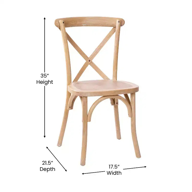 Chaise à dossier croisé Emma et Oliver (lot de 2)