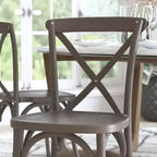 Chaise à dossier croisé Emma et Oliver (lot de 2)