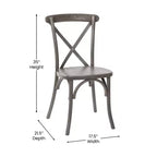 Chaise à dossier croisé Emma et Oliver (lot de 2)