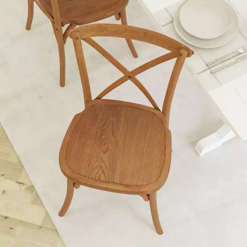 Chaise à dossier croisé Emma et Oliver (lot de 2)