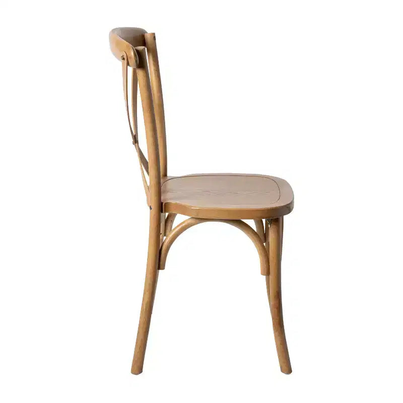 Chaise à dossier croisé Emma et Oliver (lot de 2)