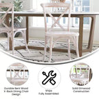 Chaise à dossier croisé Emma et Oliver (lot de 2)
