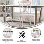 Chaise à dossier croisé Emma et Oliver (lot de 2)