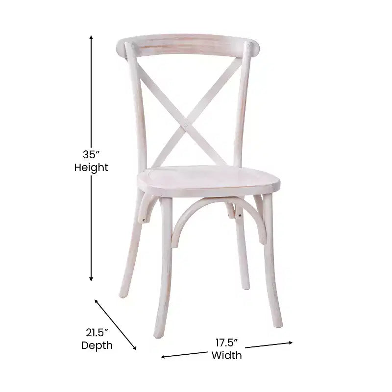 Chaise à dossier croisé Emma et Oliver (lot de 2)