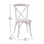 Chaise à dossier croisé Emma et Oliver (lot de 2)