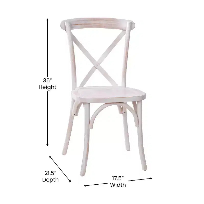 Chaise à dossier croisé Emma et Oliver (lot de 2)