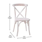 Chaise à dossier croisé Emma et Oliver (lot de 2)