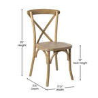 Chaise à dossier croisé Emma et Oliver (lot de 2)