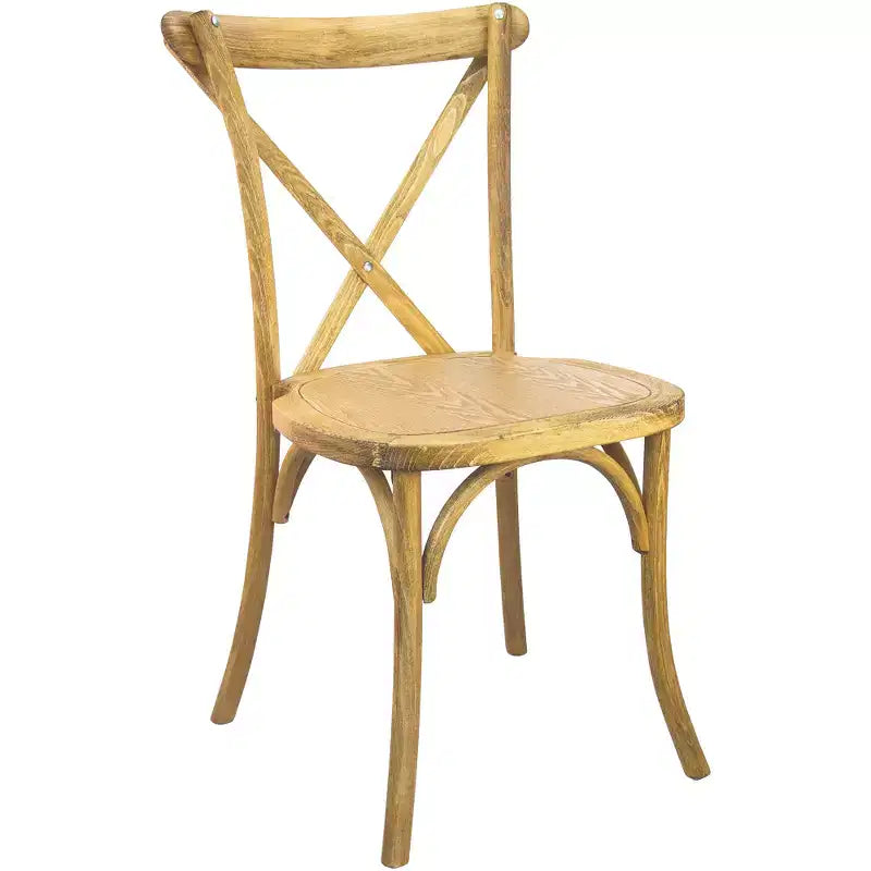 Chaise à dossier croisé Emma et Oliver (lot de 2)