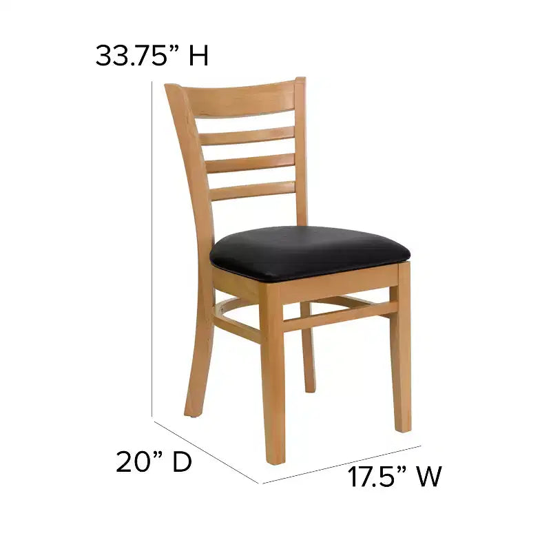 Chaise de salle à manger en bois à barreaux Emma et Oliver