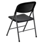 Chaise en plastique pliable Emma and Oliver, lot de 2, pour maison et bureau, capacité de 150 kg