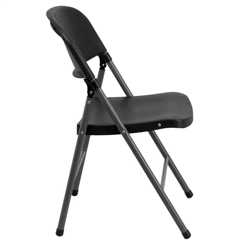 Chaise en plastique pliable Emma and Oliver, lot de 2, pour maison et bureau, capacité de 150 kg