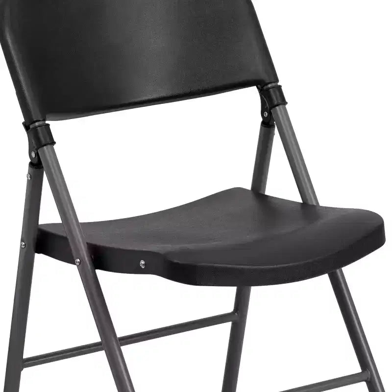 Chaise en plastique pliable Emma and Oliver, lot de 2, pour maison et bureau, capacité de 150 kg