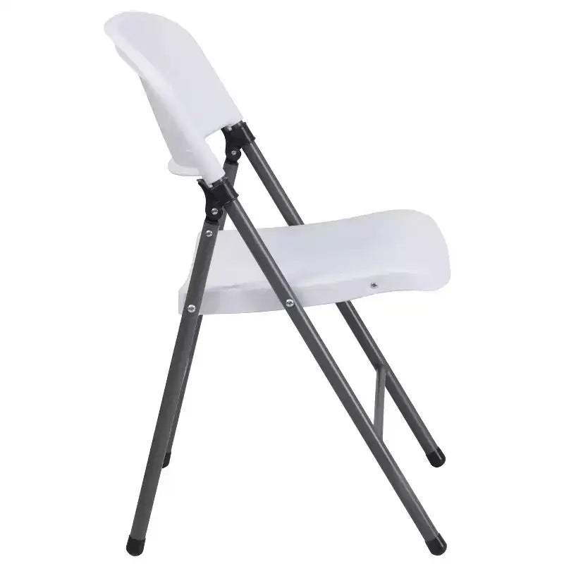 Chaise en plastique pliable Emma and Oliver, lot de 2, pour maison et bureau, capacité de 150 kg