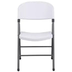 Chaise en plastique pliable Emma and Oliver, lot de 2, pour maison et bureau, capacité de 150 kg