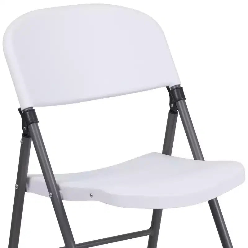 Chaise en plastique pliable Emma and Oliver, lot de 2, pour maison et bureau, capacité de 150 kg