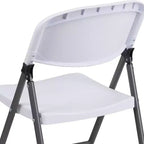 Chaise en plastique pliable Emma and Oliver, lot de 2, pour maison et bureau, capacité de 150 kg