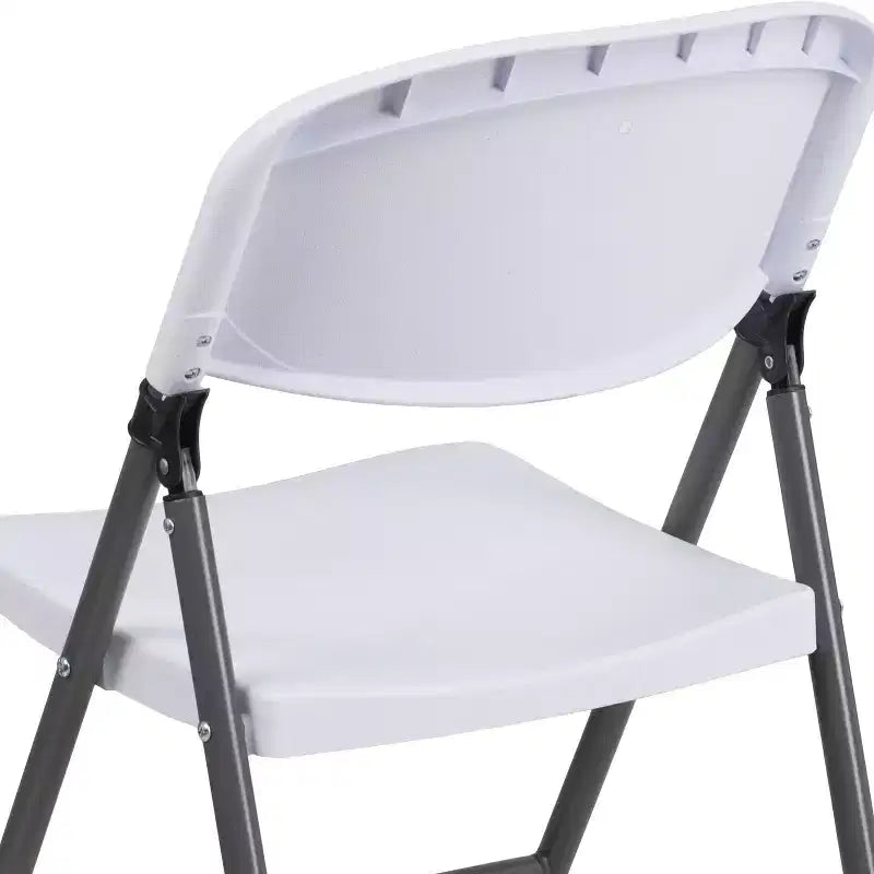 Chaise en plastique pliable Emma and Oliver, lot de 2, pour maison et bureau, capacité de 150 kg