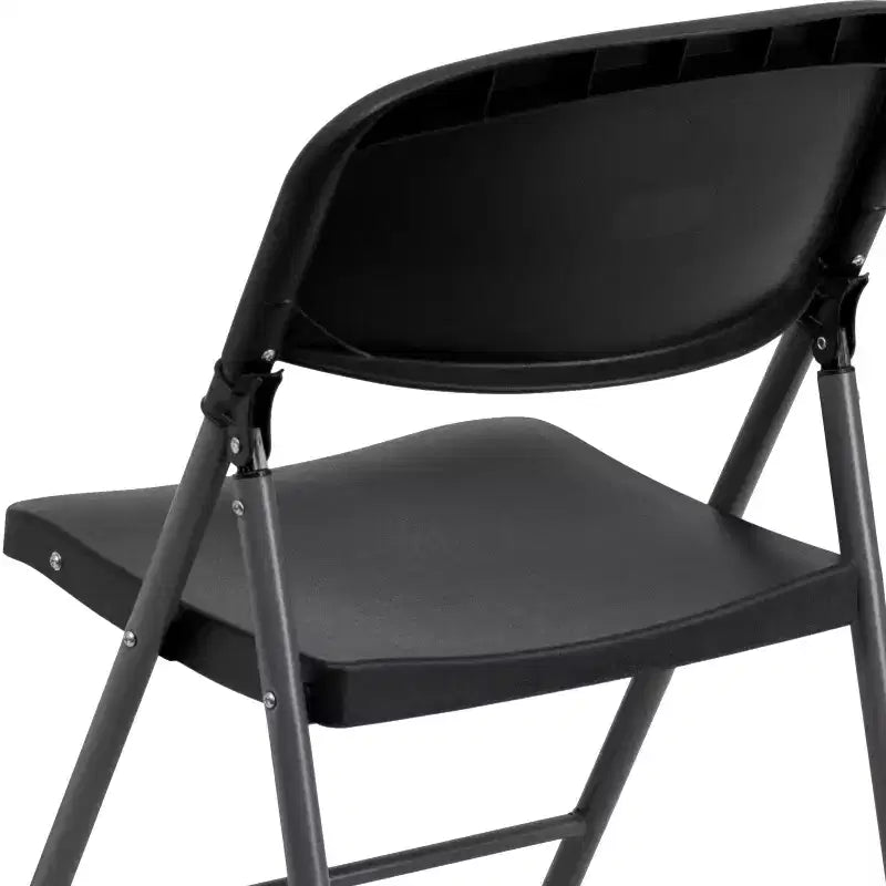 Chaise en plastique pliable Emma and Oliver, lot de 2, pour maison et bureau, capacité de 150 kg