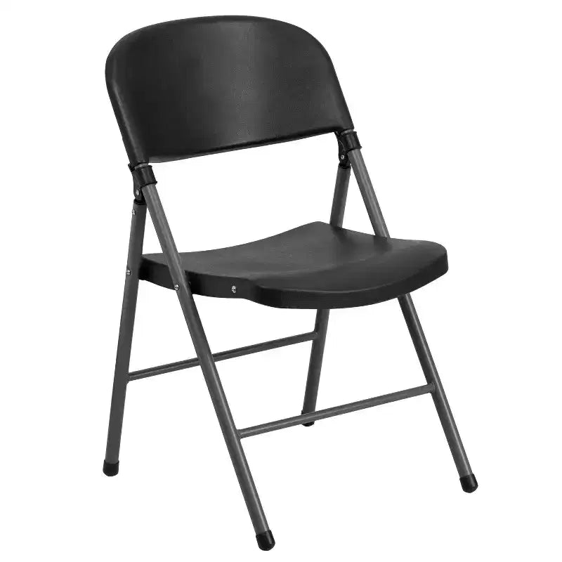 Chaise en plastique pliable Emma and Oliver, lot de 2, pour maison et bureau, capacité de 150 kg