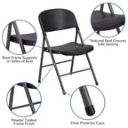 Chaise en plastique pliable Emma and Oliver, lot de 2, pour maison et bureau, capacité de 150 kg