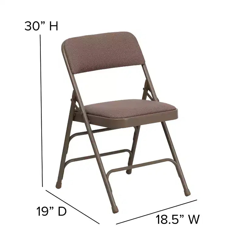 Chaise pliante rembourrée en métal Emma et Oliver, lot de 4, pour la maison, le bureau, les événements et les fêtes