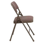 Chaise pliante rembourrée en métal Emma et Oliver, lot de 4, pour la maison, le bureau, les événements et les fêtes